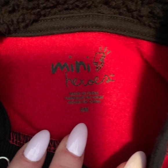 Plaid playsuit with hood - Picture 4 of 5